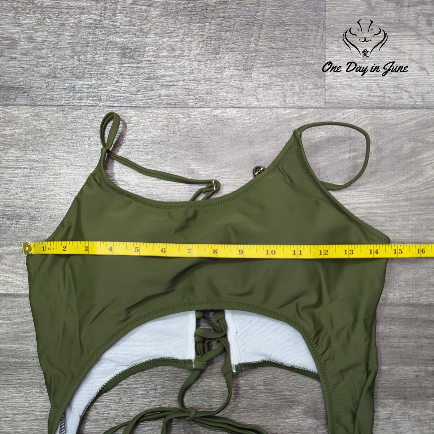 Leisup Cut Out Lace Up Back One Piece Swimsuit Size XL
