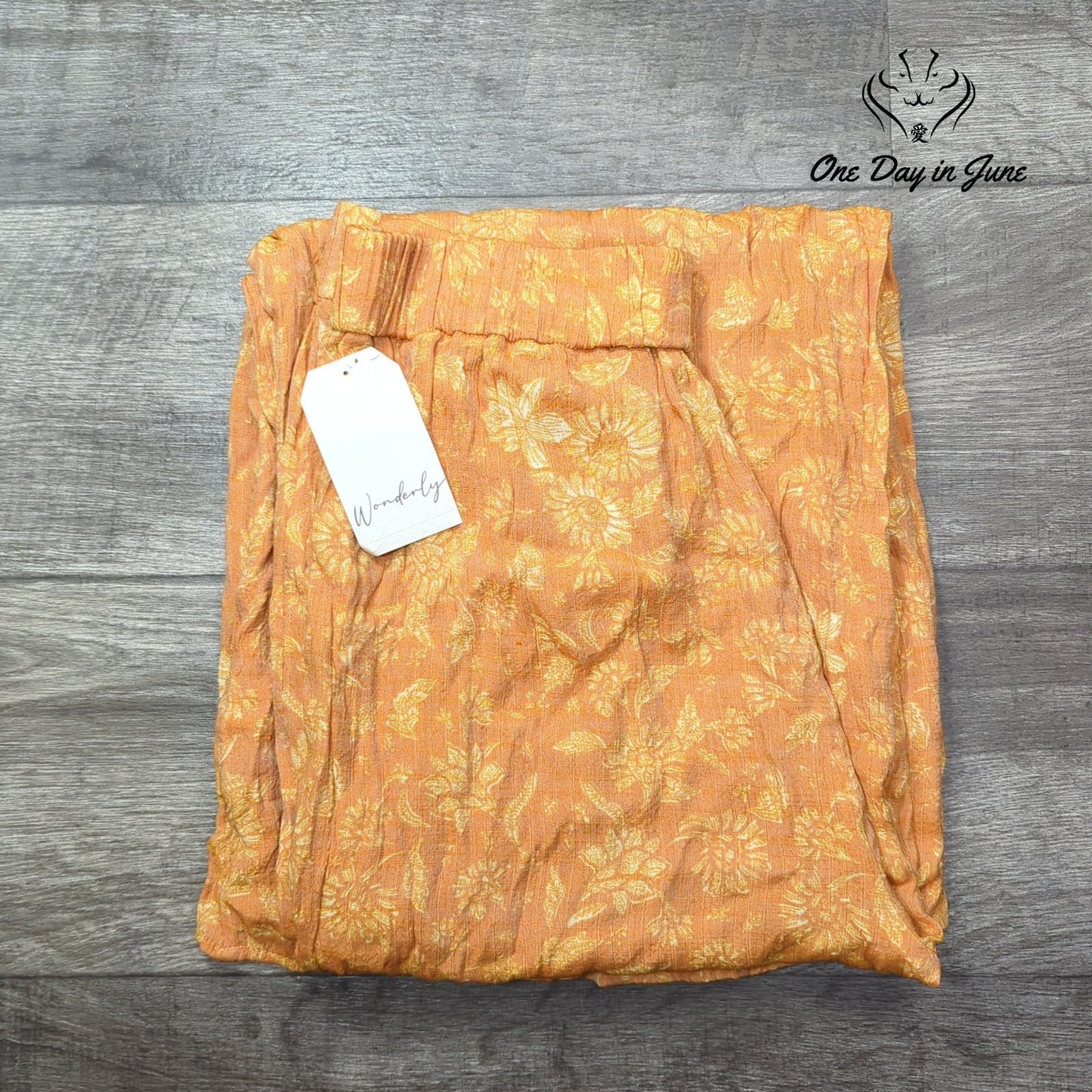 Wonderly Pull On Wide Leg Casual Pants Size L