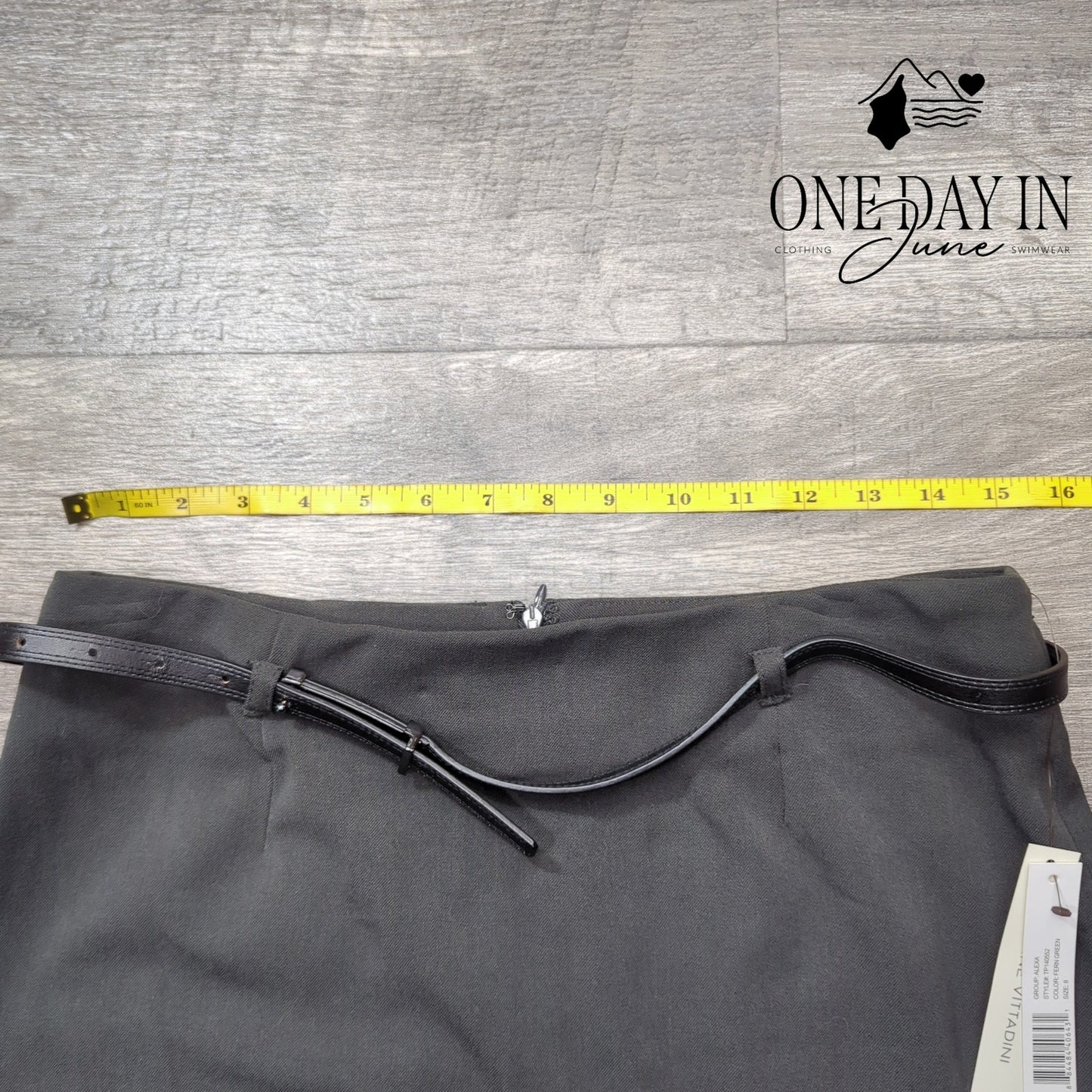 Adrienne Vittadini Belted Pencil Skirt Size 8