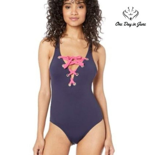 Nautica Lace Up Front One Piece Size L