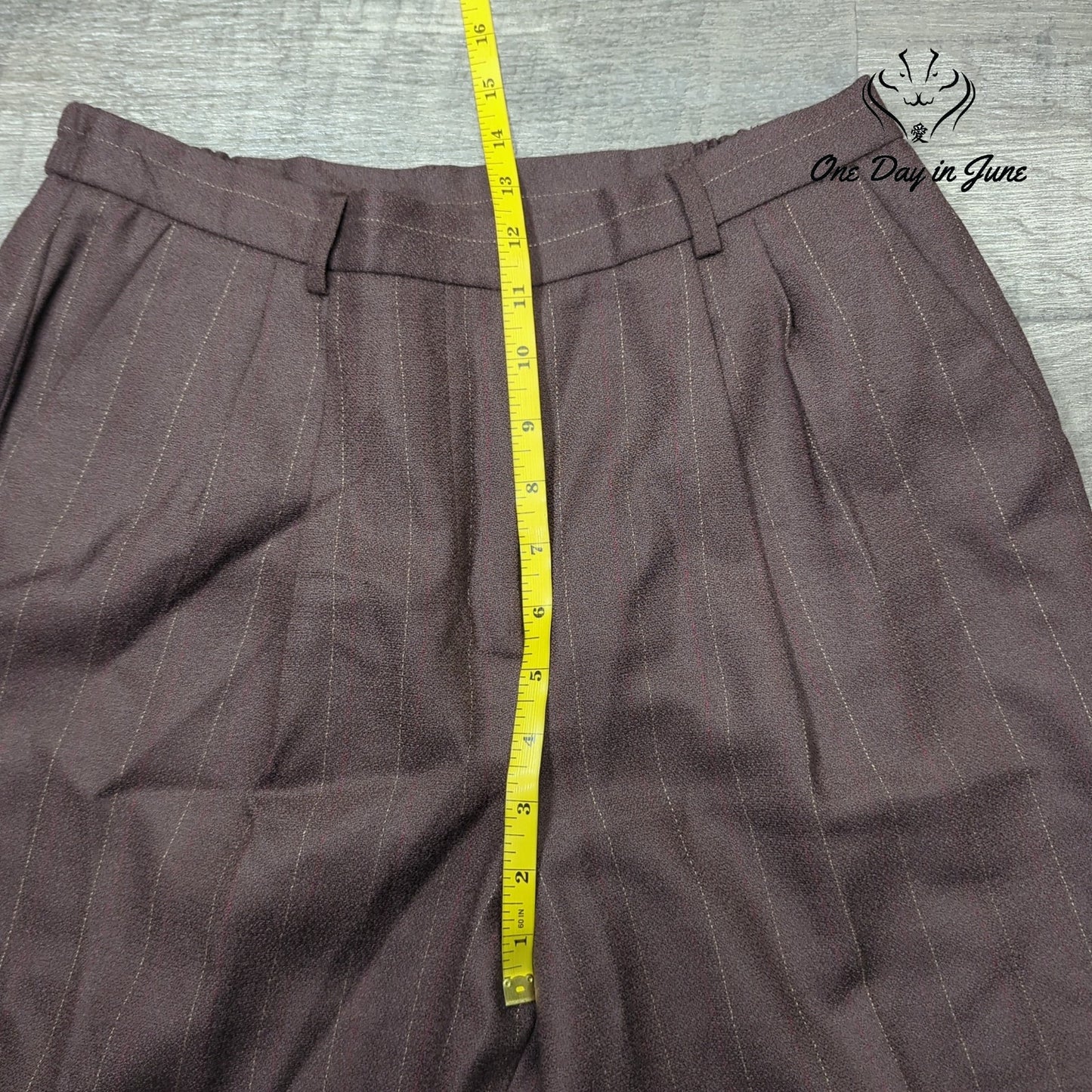 Chadwick's Petite Pin Striped Wool Pants Size 8P