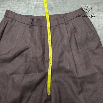 Chadwick's Petite Pin Striped Wool Pants Size 8P