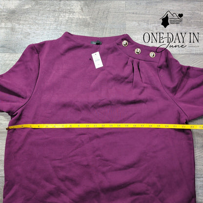 Talbots Long Sleeve Plum Purple Sweatshirt Pullover Size XL