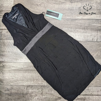 Jones Wear Cross Front Sleeveless Tiered Midi Dress Size 8