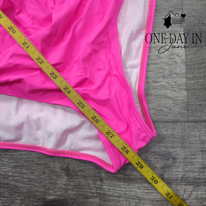 CharmLeaks High Neck Mesh One Piece Swimsuit Size L