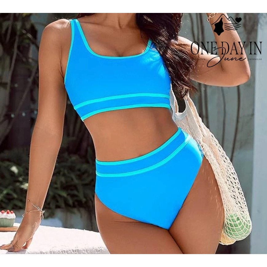 Blooming Jelly Crop Bikini Swimsuit Size L