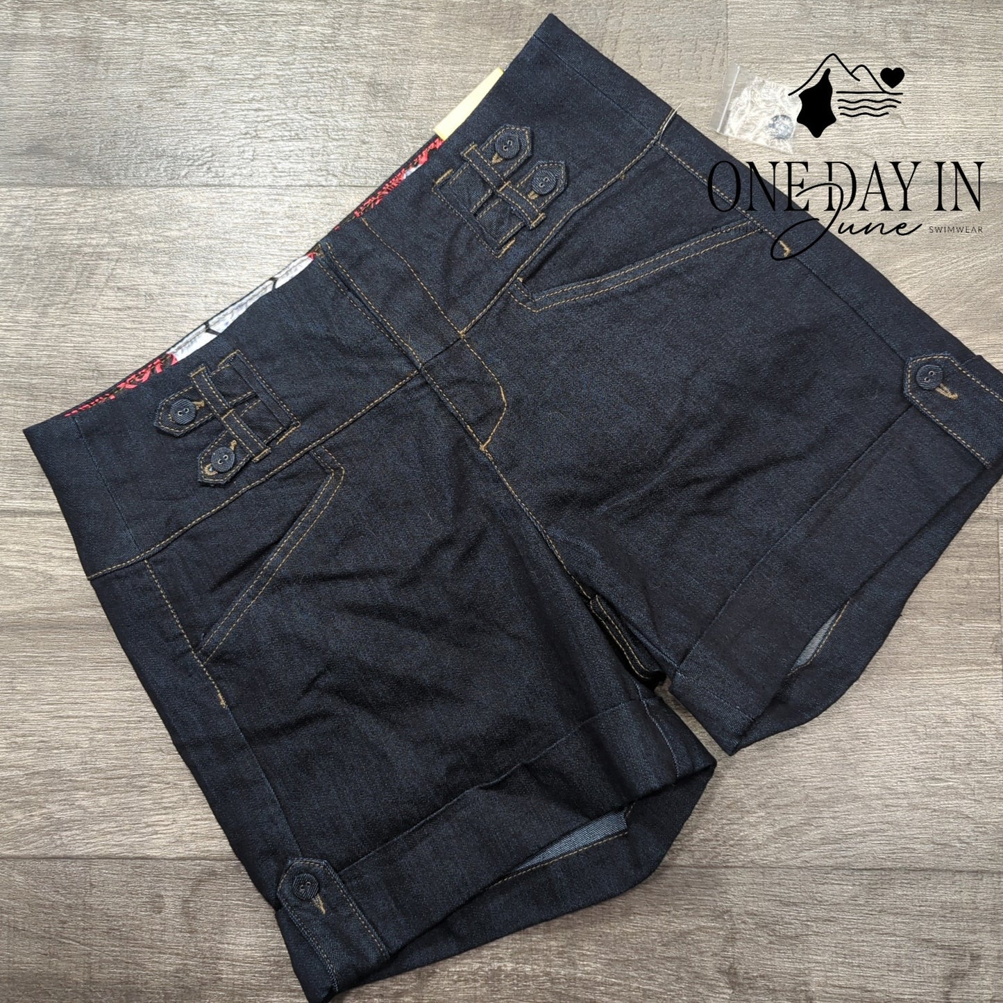 One5One High Waist Denim Shorts Size 10