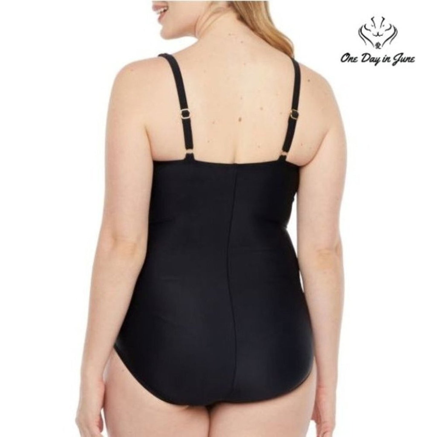 Azul by Maxine of Hollywood Leaf One Piece Size 16