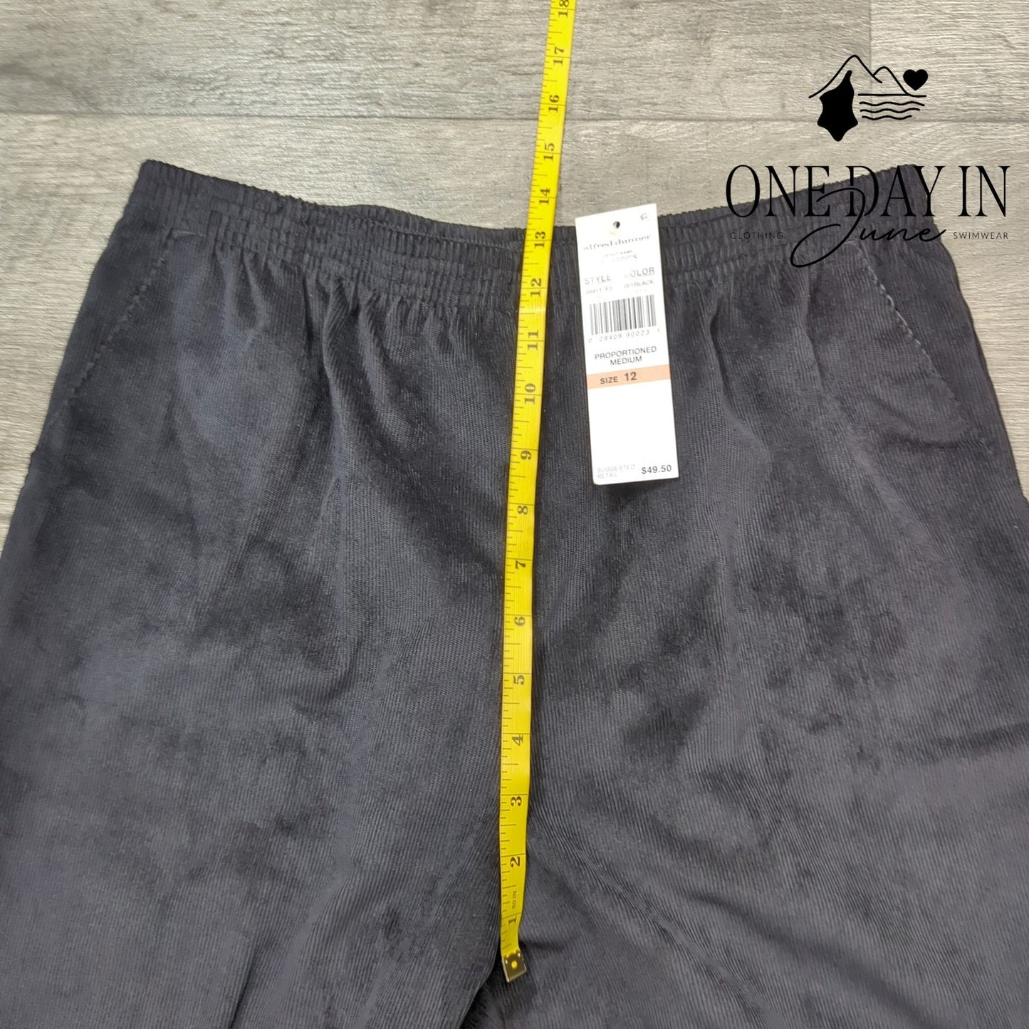Alfred Dunner Pull On Corduoy Pants Size 12