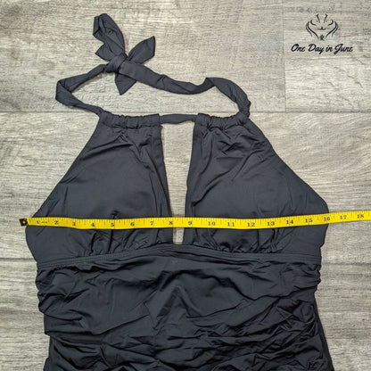 Beautikini Deep V One Piece Swimsuit Size L