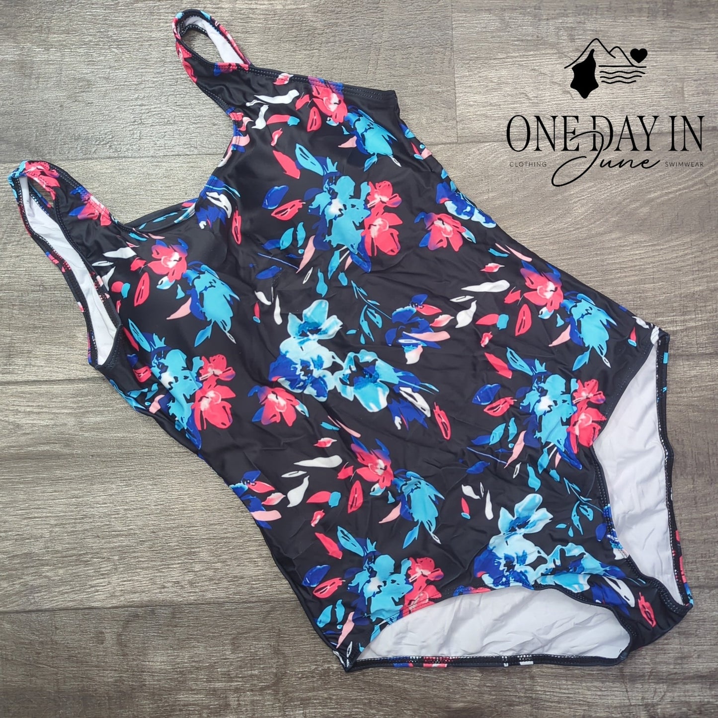 Zando Floral One Piece Swimsuit Size L