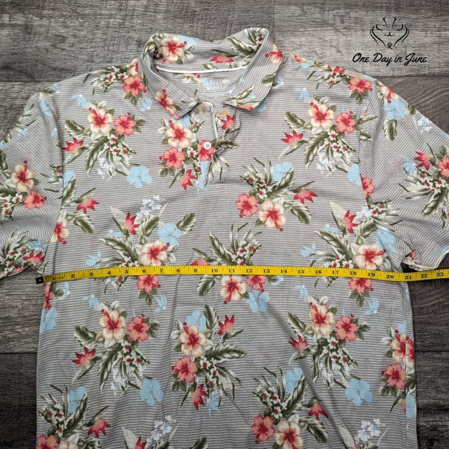 Caribbean Joe Coastal Casuals Polo Shirt Size L