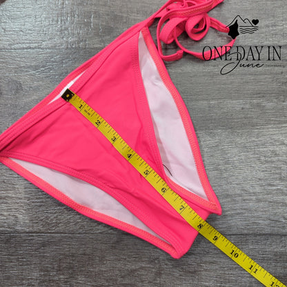 Atengnes Adjustable Triangle Tie Side Bikini Swimsuit Size S