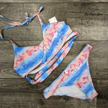 WMPRTT Cross Split Bikini Swimsuit Size L