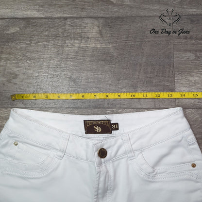 SD Straight Leg Jeans White Denim Pants Size 31 (12)