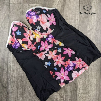 Curvy Kate Standard Tropicana Bandeau Tankini Top Swimsuit Size 32DD