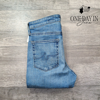AG Adriano Goldschmied Farrah Skinny Ankle High Rise Raw Hem NWT $215 Size 4 (27