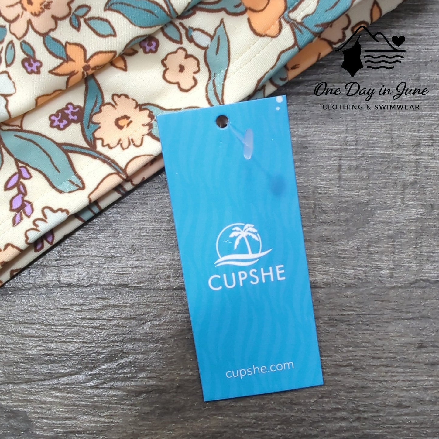Cupshe Cross Front High Cut Bikini Swimsuit Size M