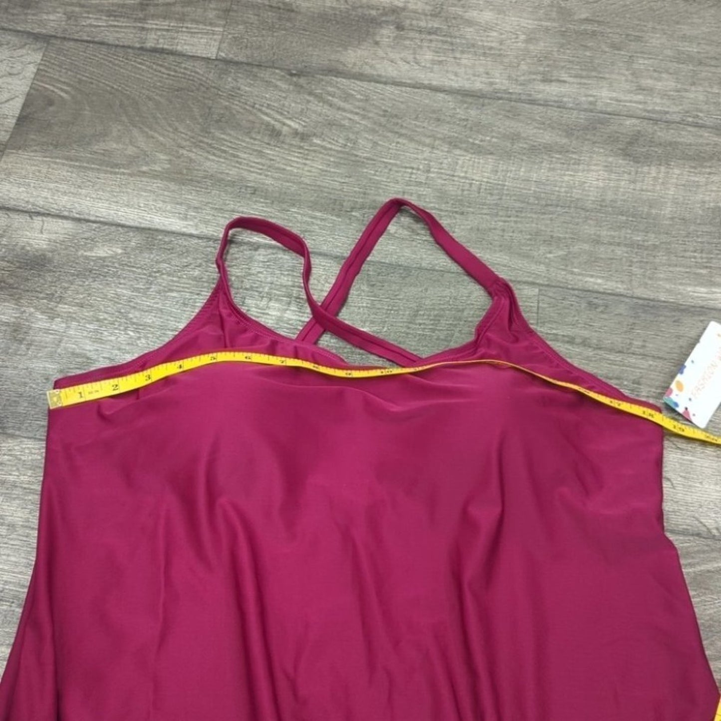 Alove Blouson Tankini Swimsuit ** Stock photo for fit not color Size 2XL