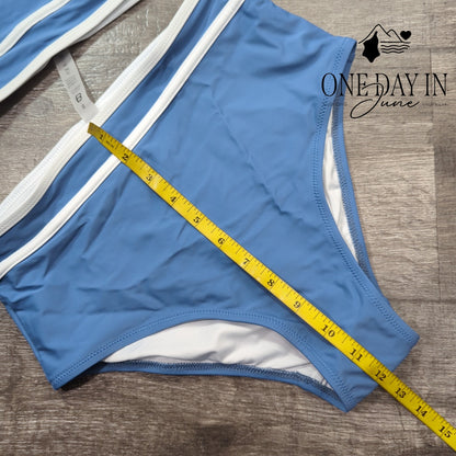 Blooming Jelly Crop Bikini Swimsuit Size S