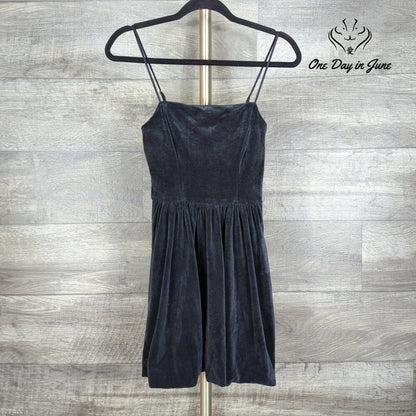 Abercrombie & Fitch Spaghetti Strap Velour Mini Dress Size XS
