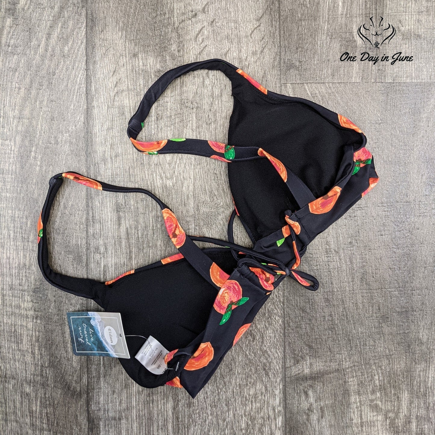 Eidon Makayla Fixed Triangle Bikini Top Swimsuit Size L