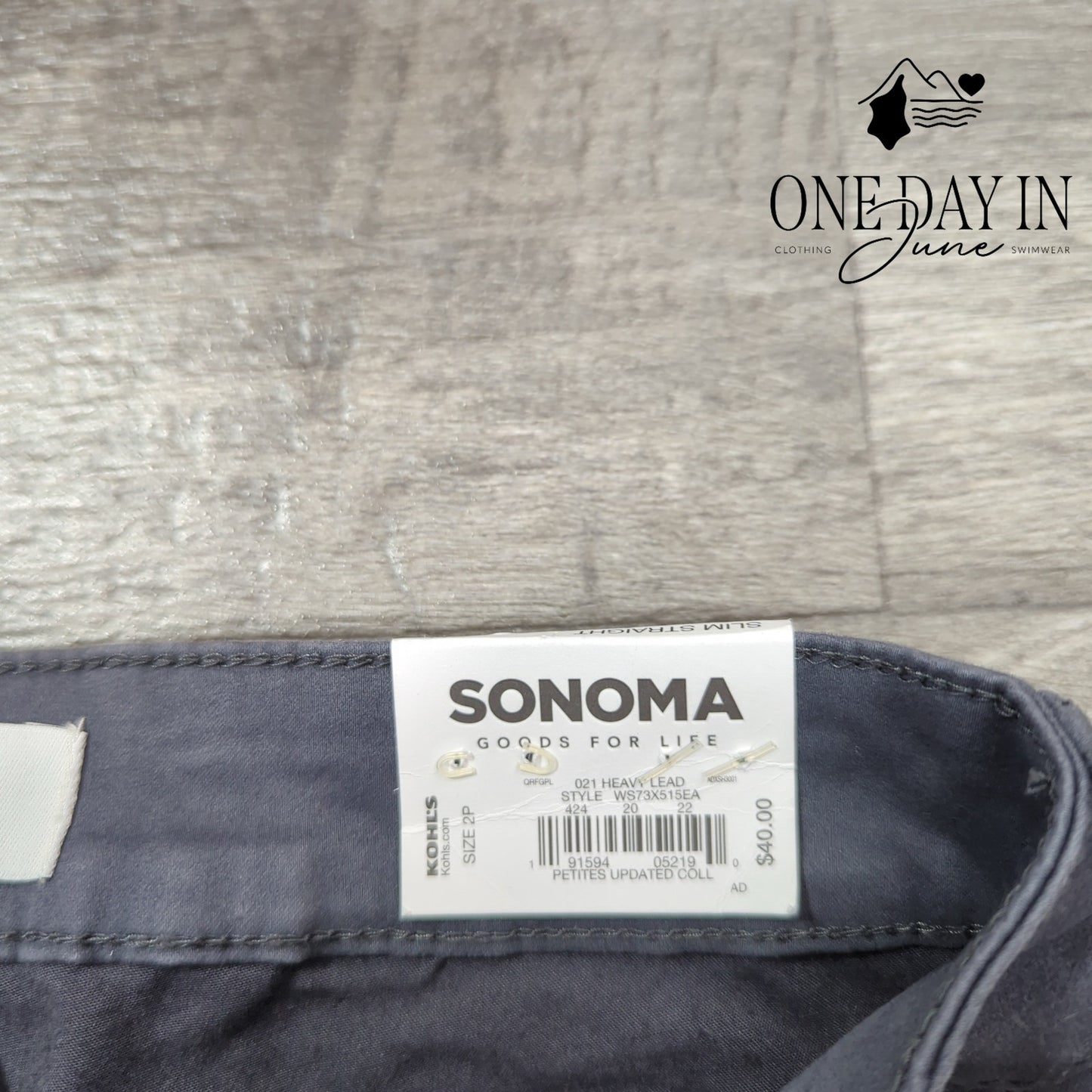 Sonoma Petite Mid Rise Slim Straight Jeans Size 2P
