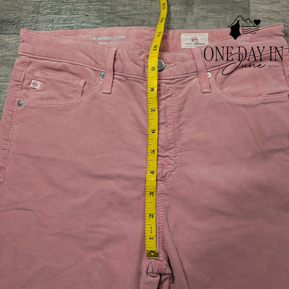 AG Adriano Goldschmied The Farrah Skinny Velveteen Jeans Dusty Pink NWT Size 4