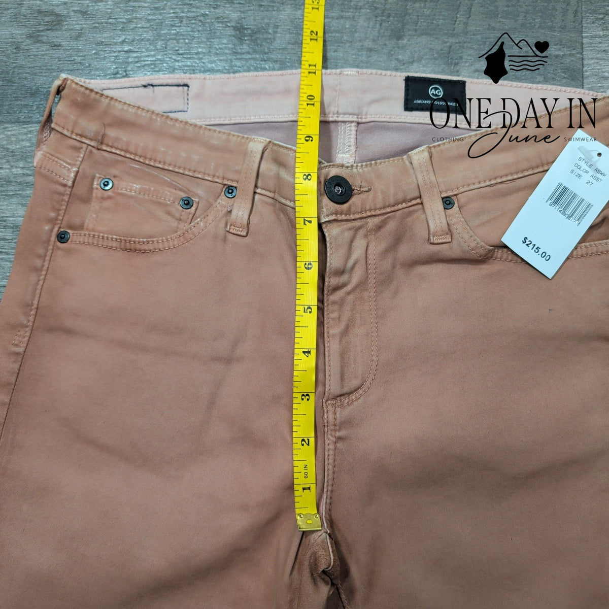AG Adriano Goldschmied Coated Jeans Brown Straight Leg NWT $215 Size 4 (27)