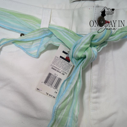 Tommy Hilfiger Embroidered Crop Jeans Size 14