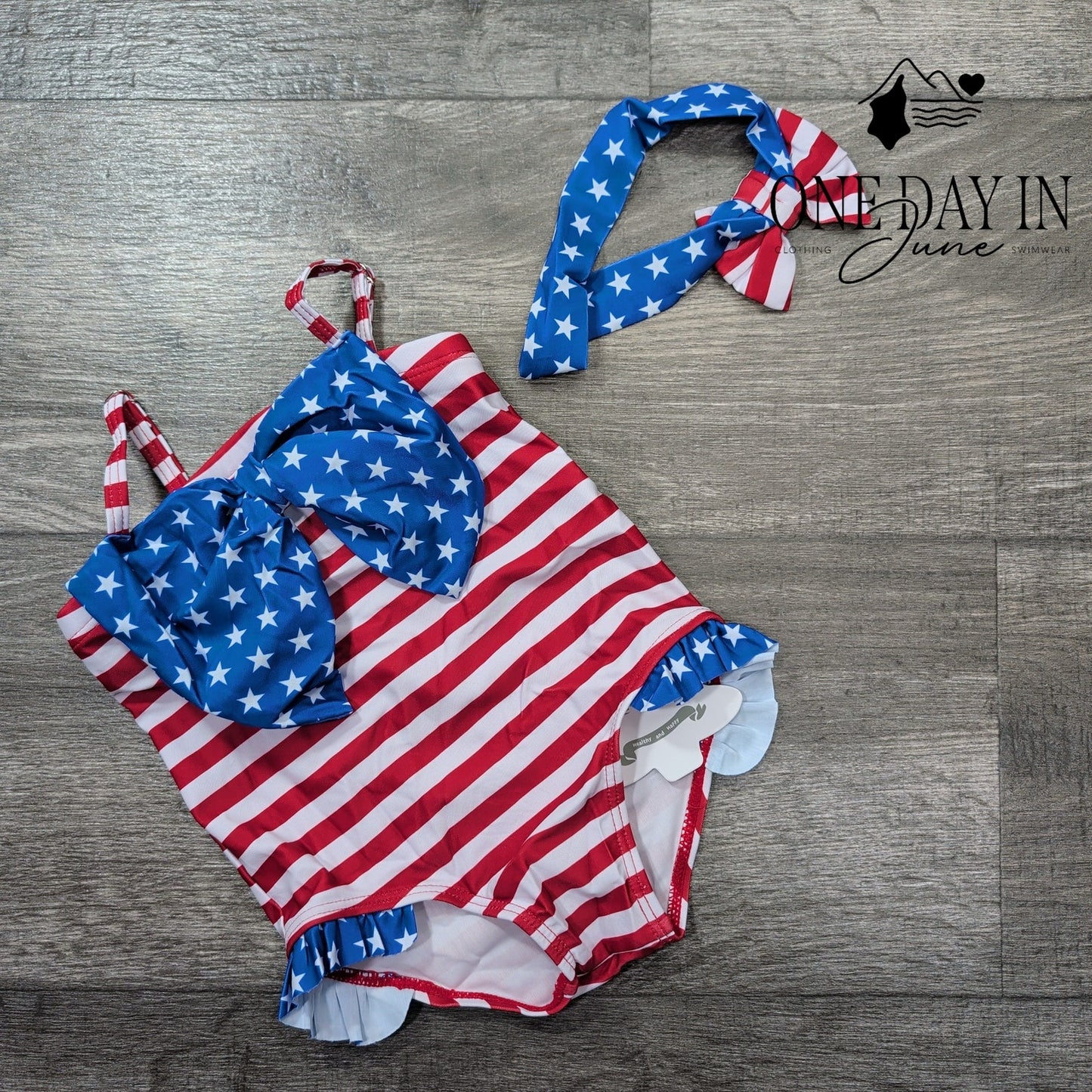 Mioglrie Little Girl's One Piece Swimsuit Size 12-18M