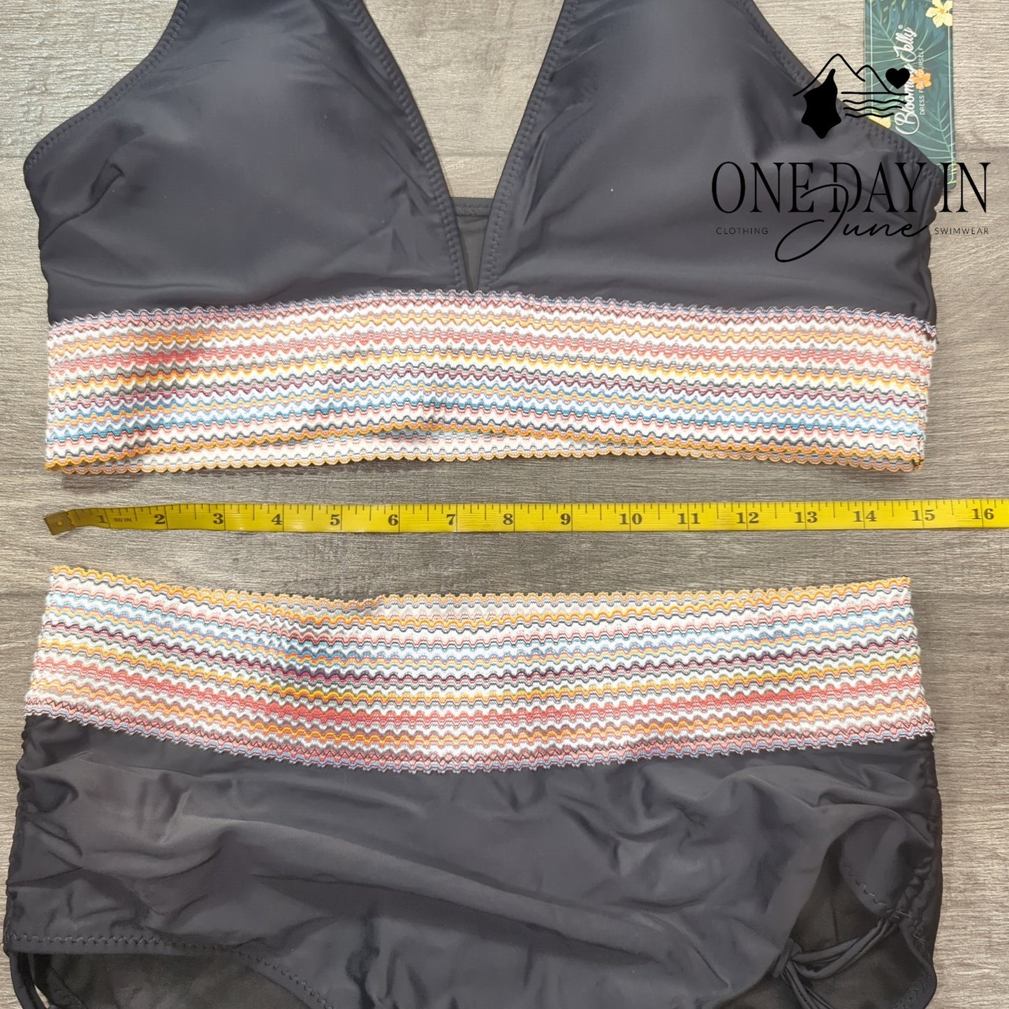 Blooming Jelly High Waist Bikini Swimsuit Size XL