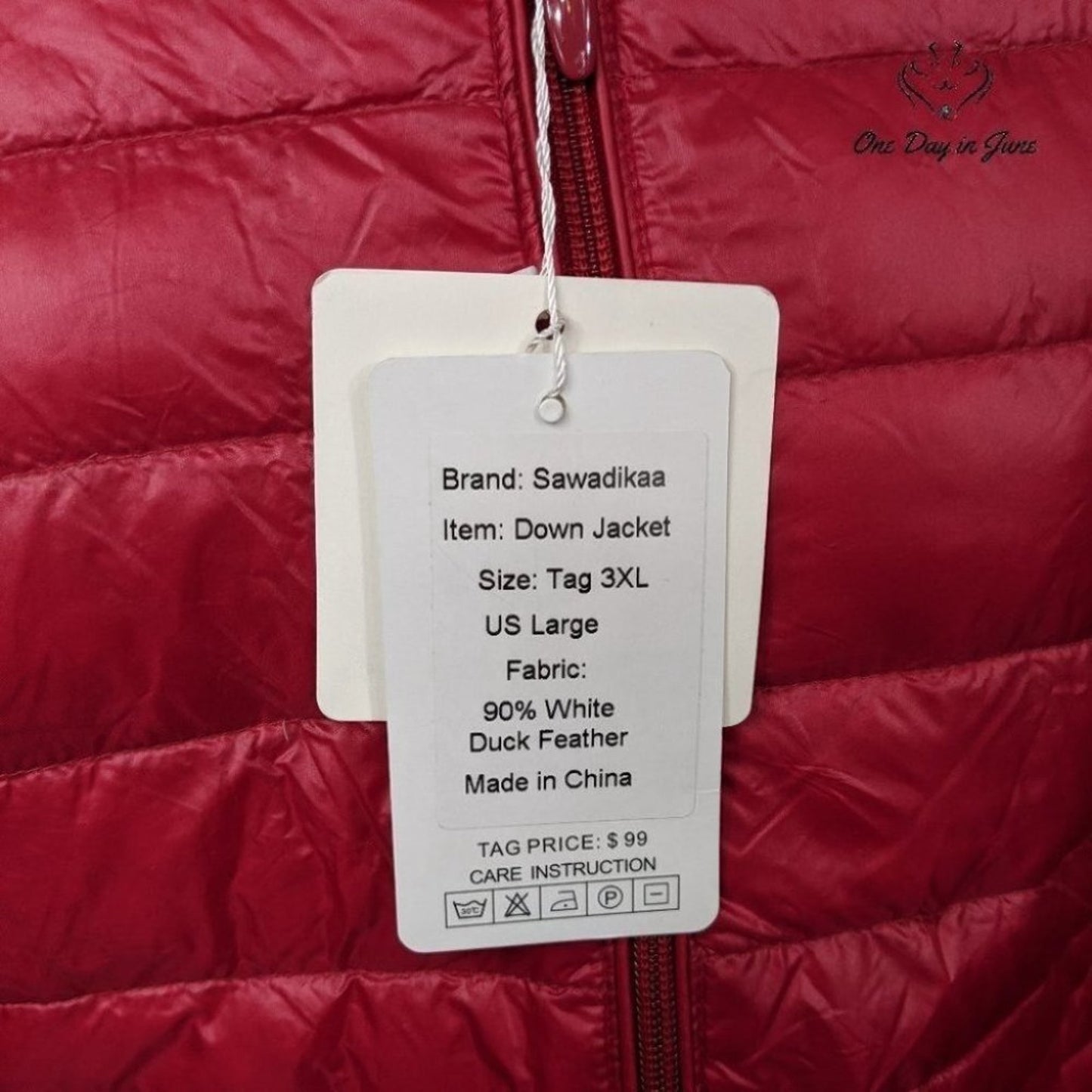 Sawadikaa Ultra Light Duck Feather Coat Size L