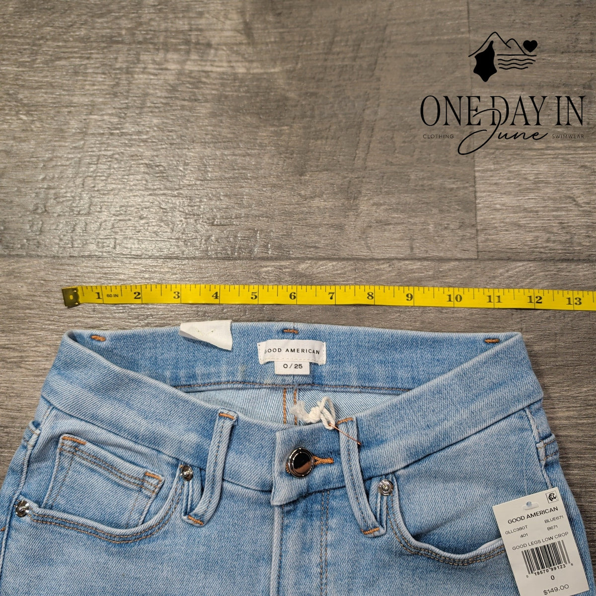 Good American Good Legs Low Crop Distressed Skinny Jeans NWT Size 0 (25)