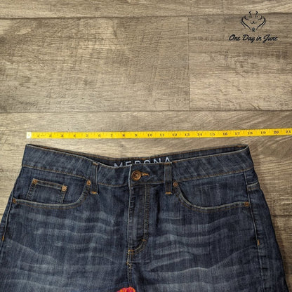 Merona Mid Rise Denim Skirt Size 14
