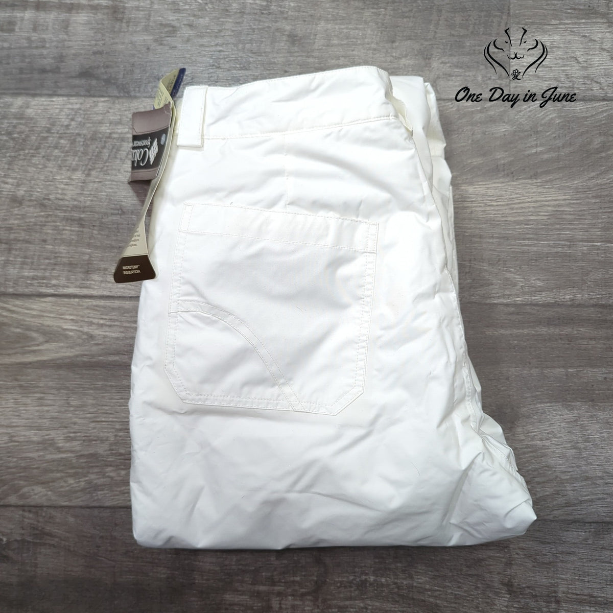 Columbia Powder Twist Ski Snow Pants White Omni-Tech Waterproof NWT Size L