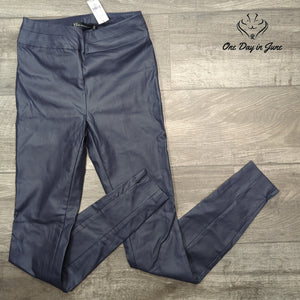 New York & Company Faux Leather Leggings Blue Gray NWT Size XS Tall