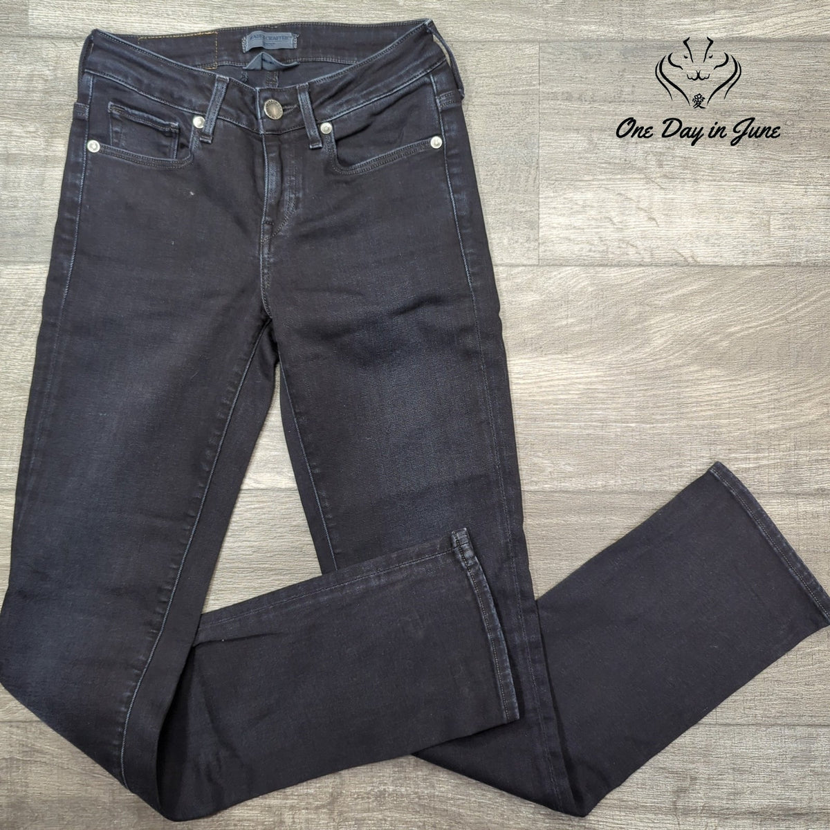 Levi's Made & Crafted Julie Straight Leg Jeans Black Size 25 (2)