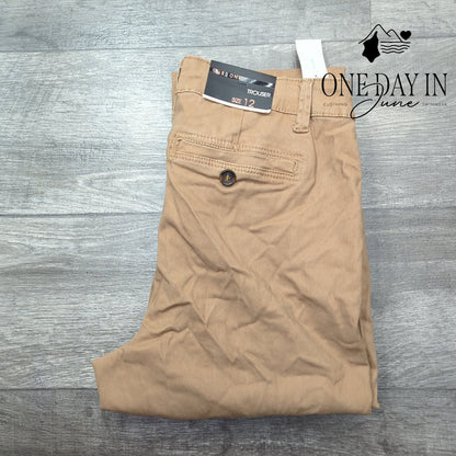 One5One Trouser Style Jeans Tan Khaki Straight Leg NWT Size 12