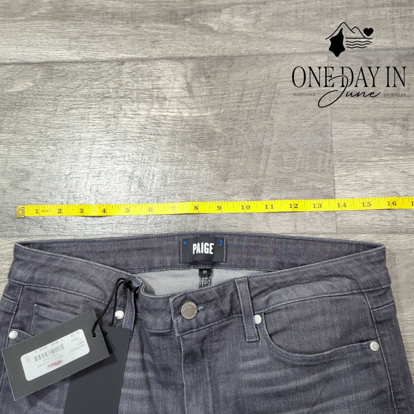 Paige Hoxton Ultra Skinny High Rise Jeans Gray NWT Size 31 (12)