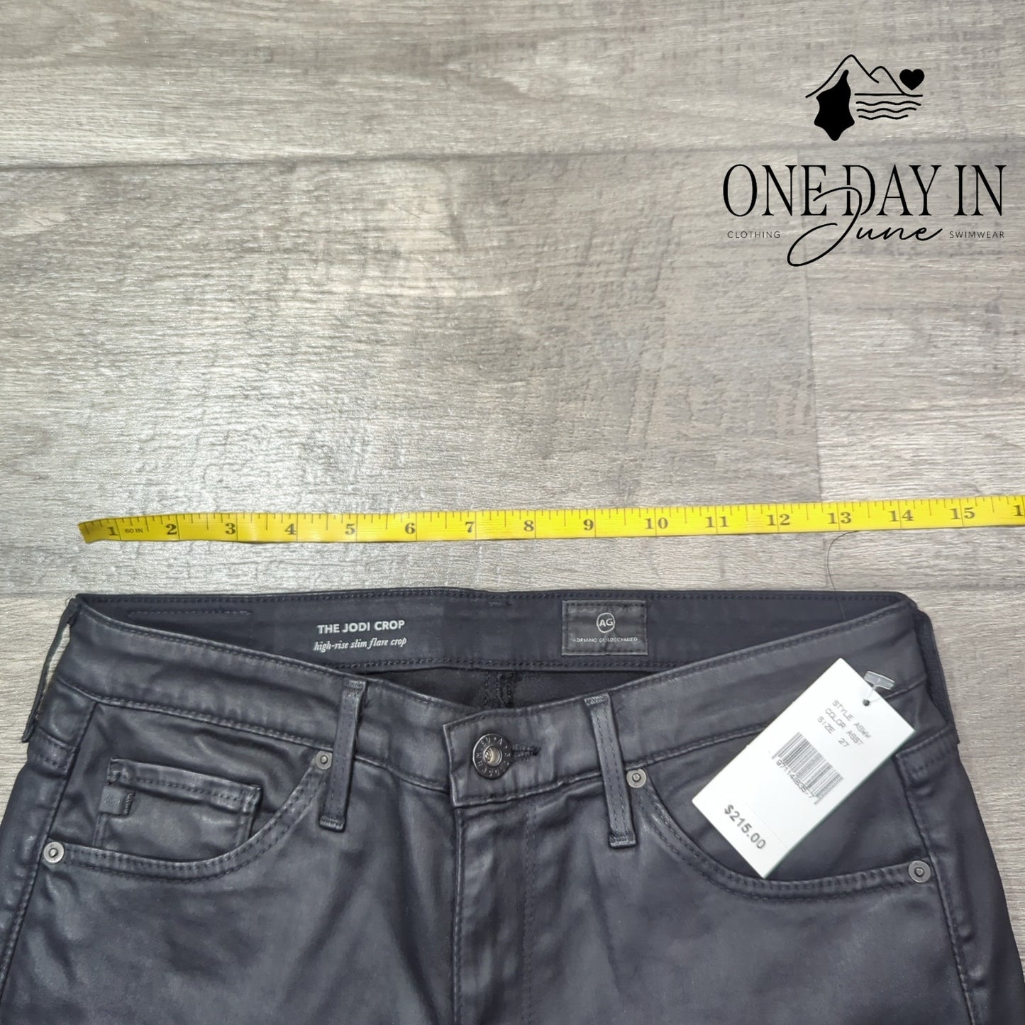 AG Adriano Goldschmied The Jodi Crop High Rise Slim Flare Crop Jrans Size 27 (4)