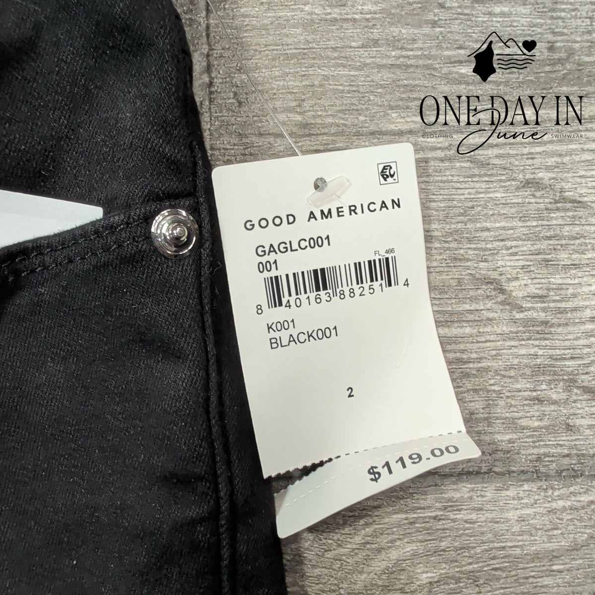 Good American Good Legs Crop Skinny Jeans Black NWT Size 2 (26)