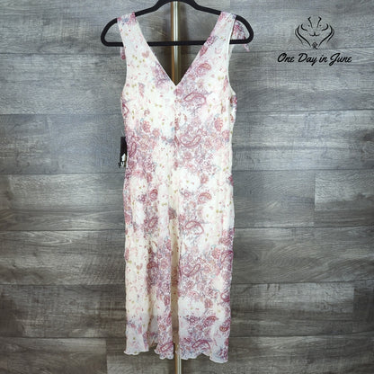 Up Front Sleeveless Floral Dress Size 13