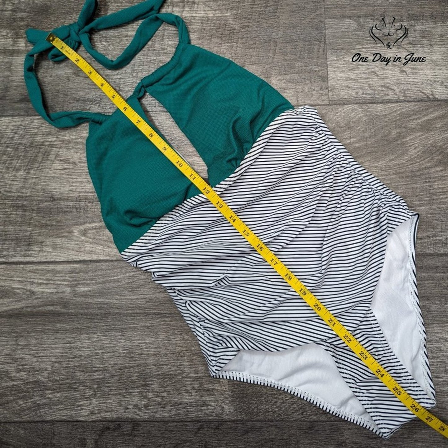 Shekini V Neck One Piece Swimsuit Size S