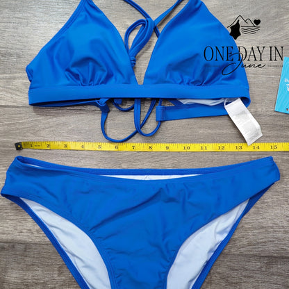 Cupshe Tie Back Triangle Bikini Swimsuit Size M