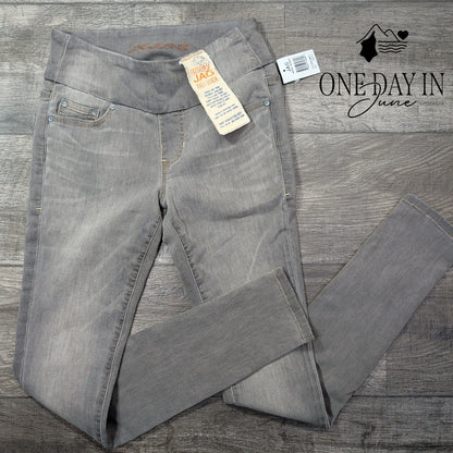 Jag Jeans Nora High Rise Skinny Pull On Jeans Gray NWT Size 0