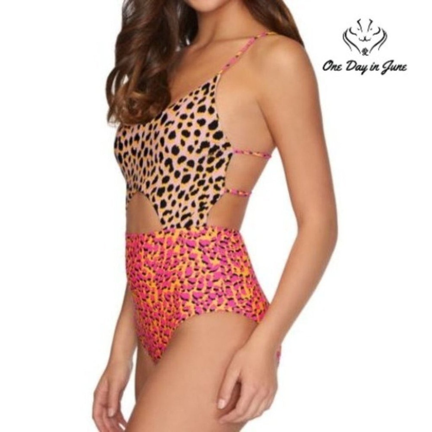 Arizona Jean Co. Juniors Leopard One Piece Size M