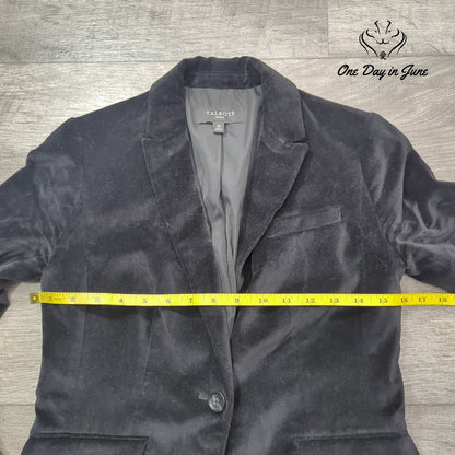 Talbots Petite Velour One Button Blazer Size 0P