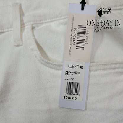 Joe's Jeans Joe's Jeans The Asher White Distressed Slim Fit NWT $218 Size 38X34