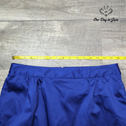 Talbots Satin Maxi Skirt Cobalt Royal Blue Long Formal NWT Size 10